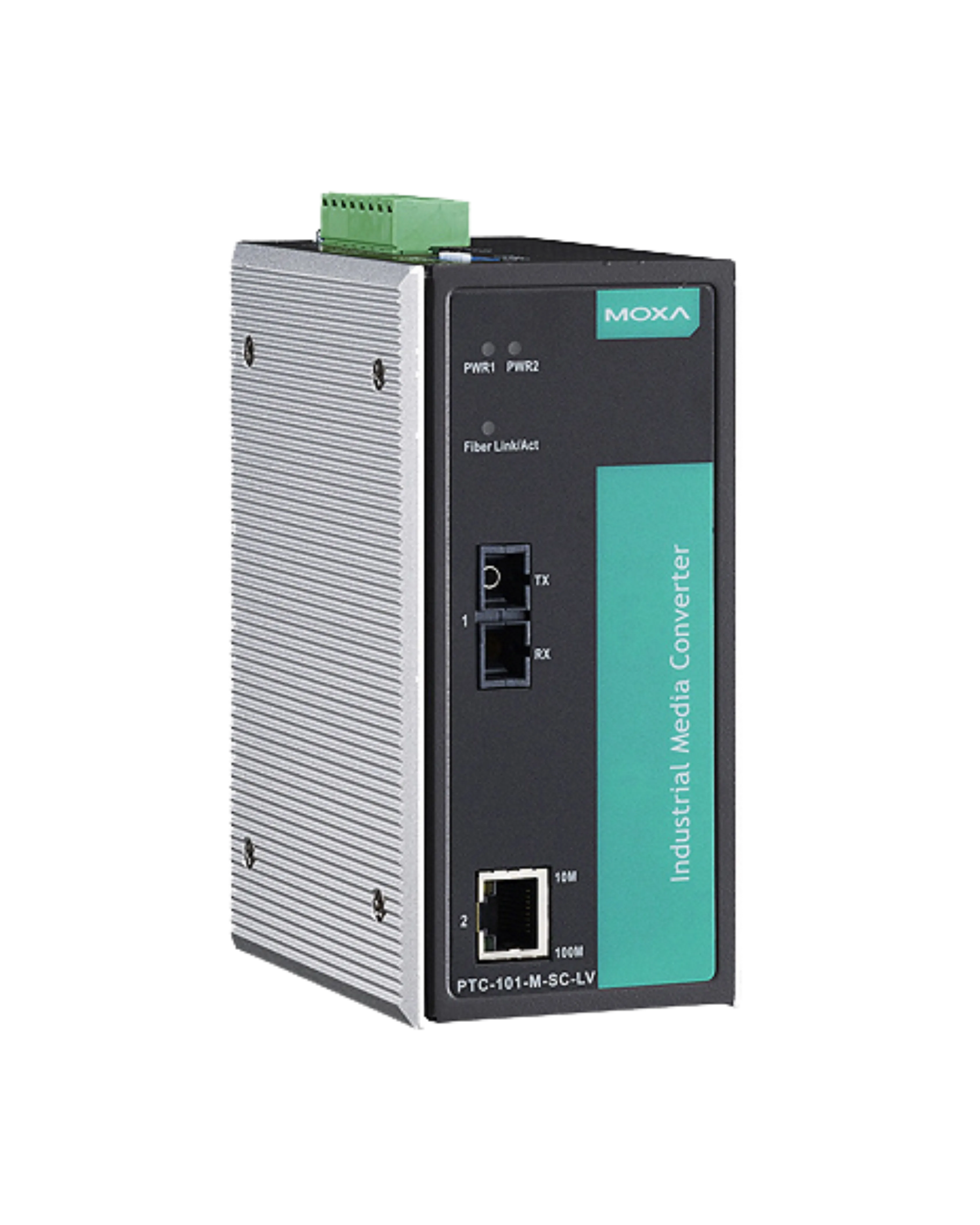 Moxa PTC-101-S-SC-HV Ethernet-to-Fiber Media Converter — Moxa Industrial Communication